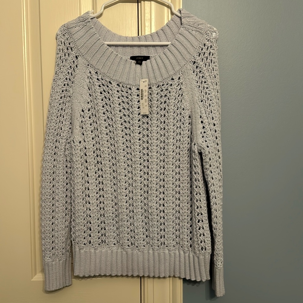 JCrew Blue Heavy Knit Blue Beach Sweater NWT XS
